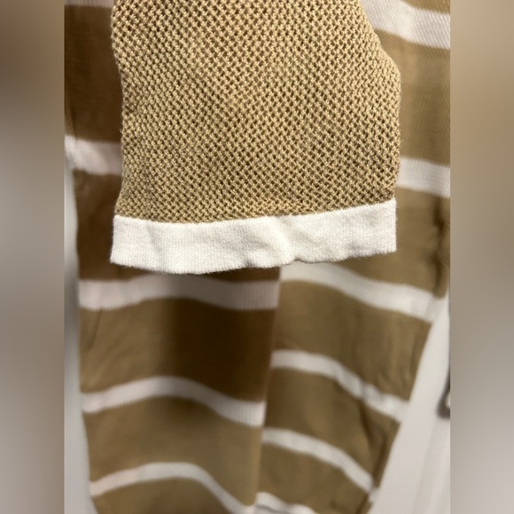 Tommy Bahama Striped Swimsuit Cover Top Sand White Sz large long sleeve coastal - Picture 8 of 16